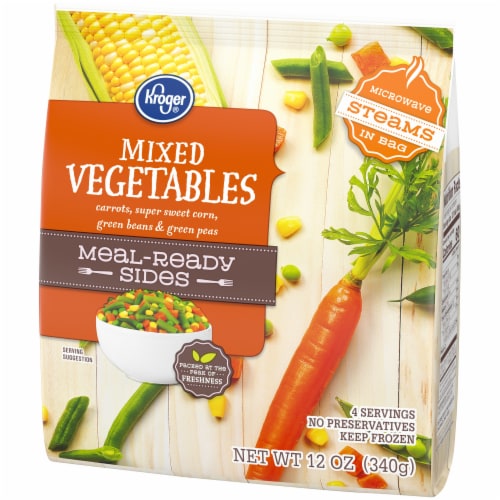 Kroger® Meal-Ready Sides Frozen Mixed Vegetables Perspective: left