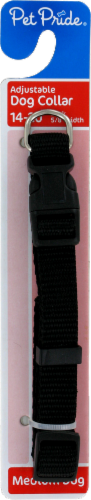 Pet Pride® Medium Black Adjustable Dog Collar Perspective: left