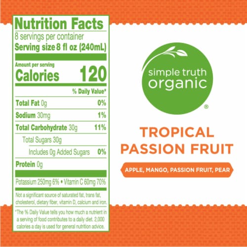 Simple Truth Organic® Tropical Passion Fruit Flavored Juice Blend Perspective: left