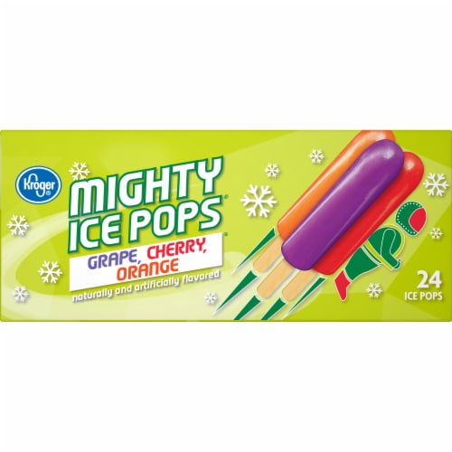 Kroger® Grape Cherry Orange Flavor Mighty Ice Pops Perspective: left