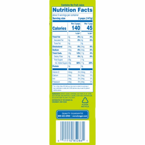 Kroger® Banana Mighty Ice Pops® Perspective: left