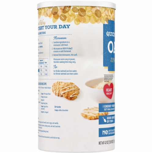 Kroger® Quick 1-Minute 100% Whole Grain Oats Perspective: left