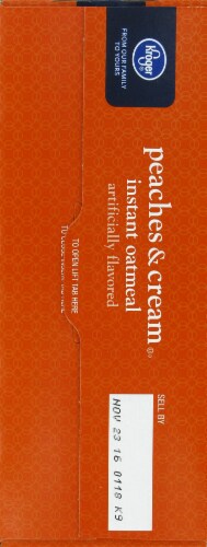 Kroger® Peaches & Cream Instant Oatmeal Perspective: left