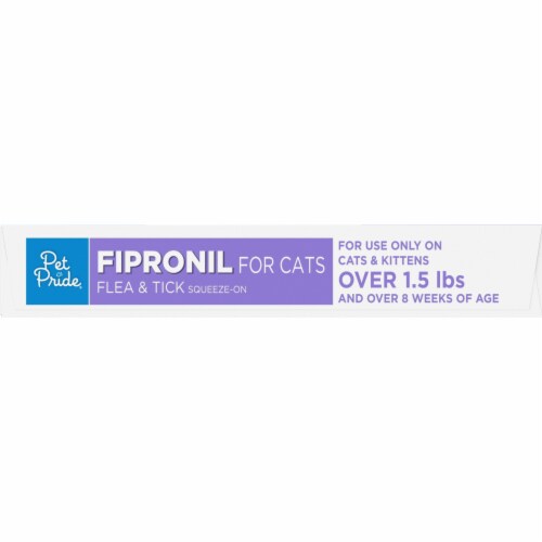 Pet Pride Fipronil Flea & Tick Squeeze-On for Cats Over 1.5 lbs Perspective: left