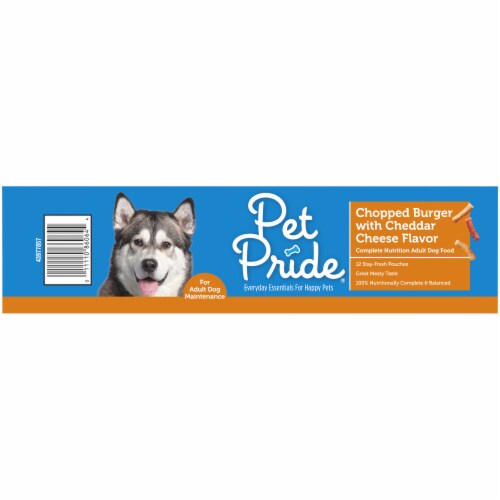 Pet Pride® Chopped Burger with Cheddar Cheese Flavor Adult Dry Dog Food Perspective: left