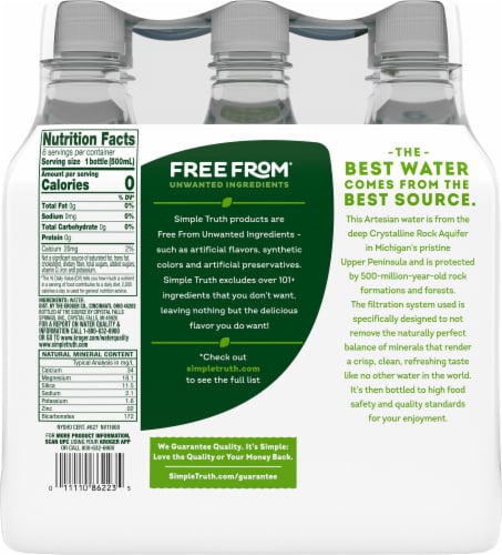 Simple Truth Artesian Bottled Water Perspective: left