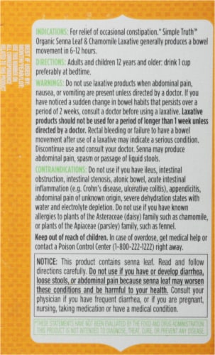 Simple Truth Organic™ Senna Leaf & Chamomile Laxative Tea Bags Perspective: left