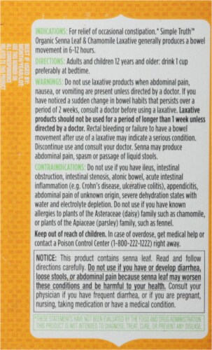 Simple Truth Organic™ Senna Leaf & Chamomile Laxative Tea Bags Perspective: left
