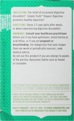 Simple Truth Organic™ Digestive Herbal Tea Perspective: left