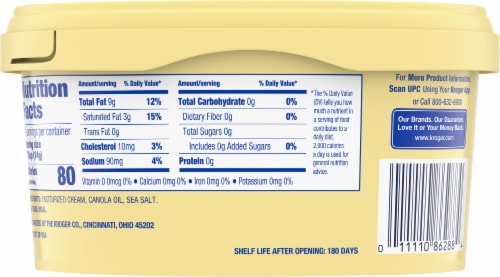 Kroger® Spreadable Butter With Canola Oil Perspective: left