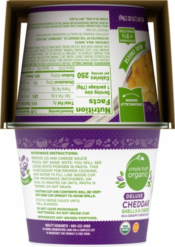 Simple Truth Organic® Deluxe Cheddar Shells & Cheese Bowls Perspective: left
