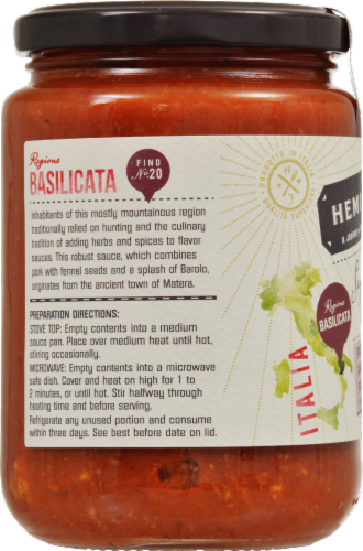 HemisFares™ Pork Sausage Wild Fennel and Barolo Wine Pasta Sauce Perspective: left