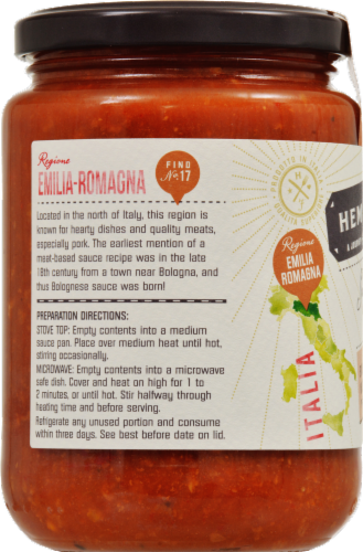 HemisFares™ Bolognese Pasta Sauce with Barolo Wine Perspective: left