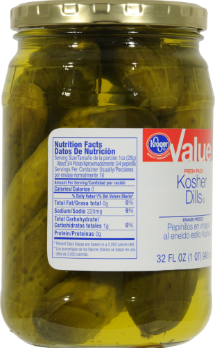 Kroger® Value Kosher Dill Pickles Perspective: left
