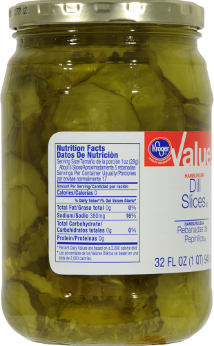 Kroger® Value Hamburger Dill Pickle Slices Perspective: left