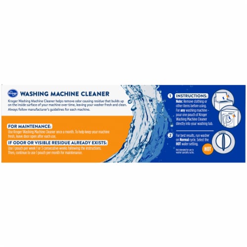 Kroger® Standard & HE Washing Machine Cleaner Pouches Perspective: left