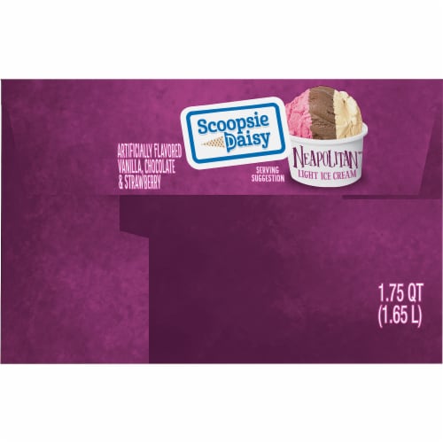 Scoopsie Daisy Neapolitan Light Ice Cream Tub Perspective: left