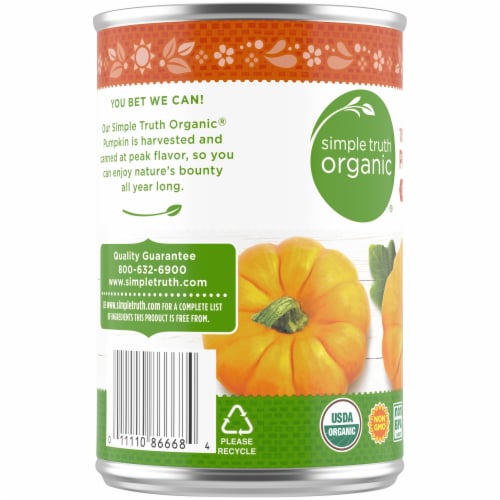 Simple Truth Organic® 100% Pure Solid Packed Pumpkin Perspective: left