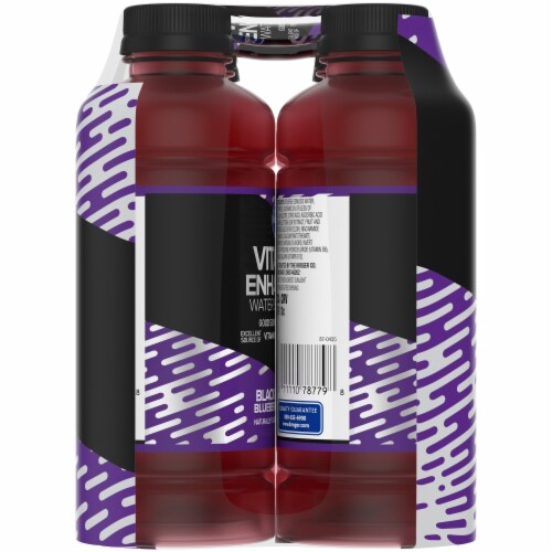 Kroger® Vitamin Enhanced Zero Calorie Black Blueberry Flavored Bottled Water Perspective: left