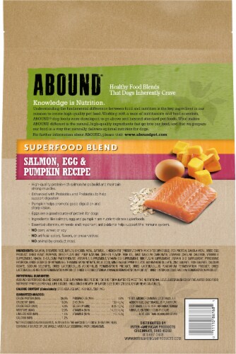 Abound® Superfood Blend Salmon Egg & Pumpkin Recipe Dry Dog Food Perspective: left