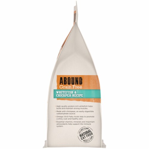 Abound® Grain Free Whitefish & Chickpea Recipe Adult Dry Cat Food Perspective: left