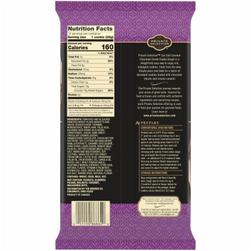 Private Selection® Sea Salt Caramel Chocolate Chunk Cookie Dough Perspective: left