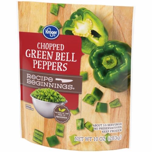 Kroger® Recipe Beginnings® Frozen Chopped Green Bell Peppers Perspective: left