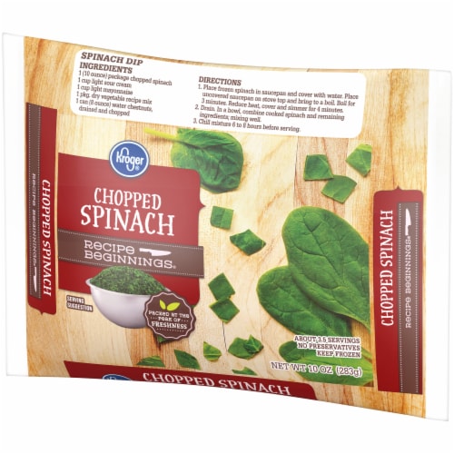 Kroger® Recipe Beginnings Frozen Chopped Spinach Perspective: left