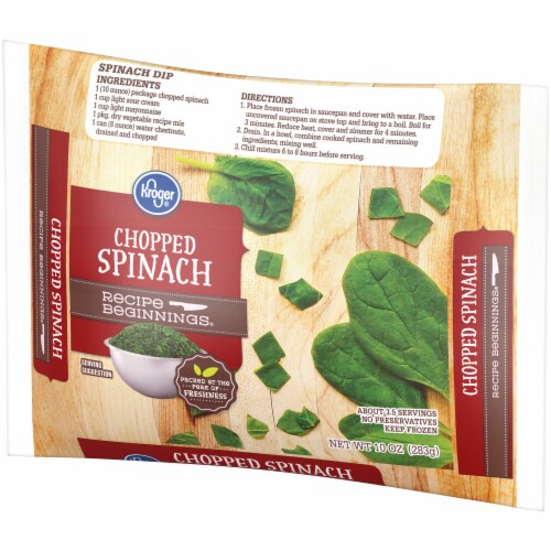 Kroger® Recipe Beginnings® Frozen Spinach Chopped Perspective: left