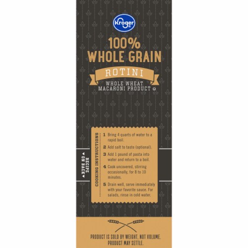 Kroger® 100% Whole Grain Salad Rotini Pasta Perspective: left