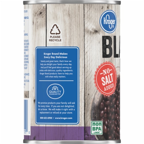 Kroger® No Salt Added Black Beans Perspective: left