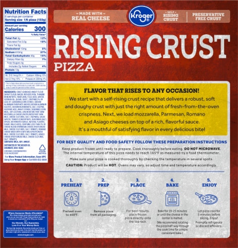 Kroger® Self-Rising Crust Four Cheese Frozen Pizza Perspective: left