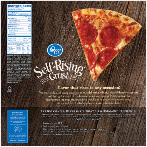 Kroger® Pepperoni Self Rising Crust Frozen Pizza Perspective: left