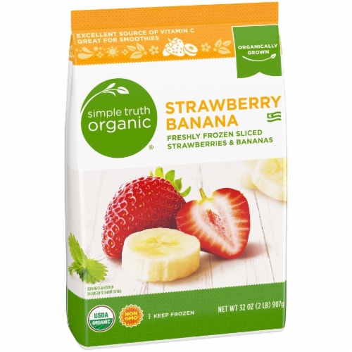Simple Truth Organic® Frozen Sliced Strawberries & Bananas Perspective: left