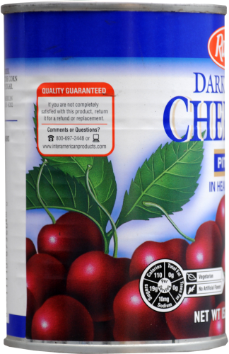 Ralphs Dark Sweet Pitted Cherries in Heavy Syrup Perspective: left