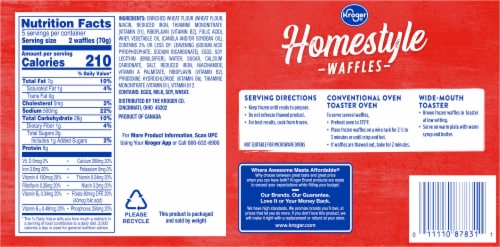 Kroger® Homestyle Waffles Perspective: left