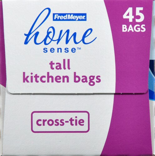 Fred Meyer® ™ Cross-Tie Tall 13 Gallon Kitchen Bags Perspective: left