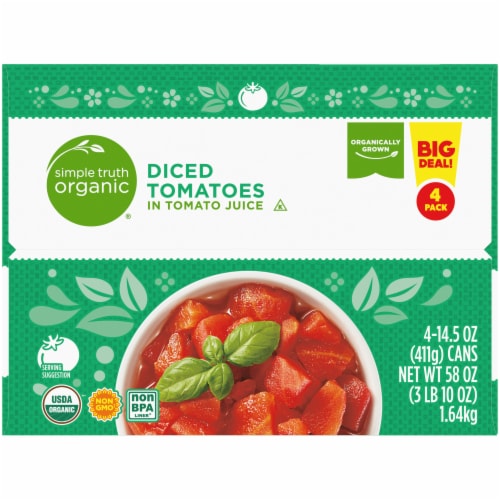 Simple Truth Organic® Diced Tomatoes BIG Deal! Perspective: left