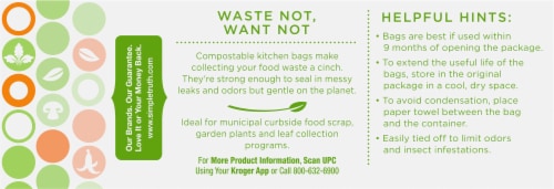 Simple Truth™ Tall 13 Gallon Compostable Kitchen Trash Bags Perspective: left
