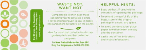 Simple Truth™ Tall 13 Gallon Compostable Kitchen Trash Bags, 12 ct - King  Soopers