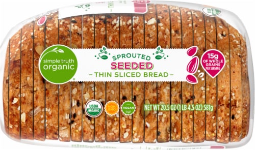 Simple Truth Organic™ Sprouted Seeded Thin Sliced Bread Perspective: left