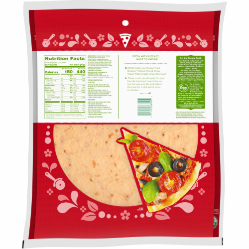 Simple Truth Organic™ Classic Thin & Crispy Vegan Pizza Crusts Perspective: left