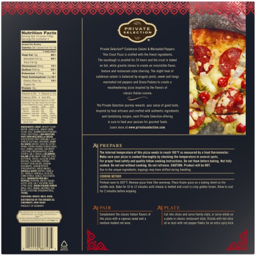Private Selection® Calabrese Salami & Marinated Peppers Thin Crust Frozen Pizza Perspective: left