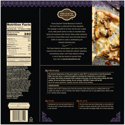 Private Selection® Grilled Mushroom & Truffle Oil Thin Crust Frozen Pizza Perspective: left