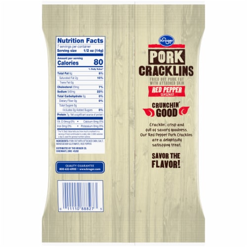 Kroger® Red Pepper Seasoned Pork Cracklins Perspective: left