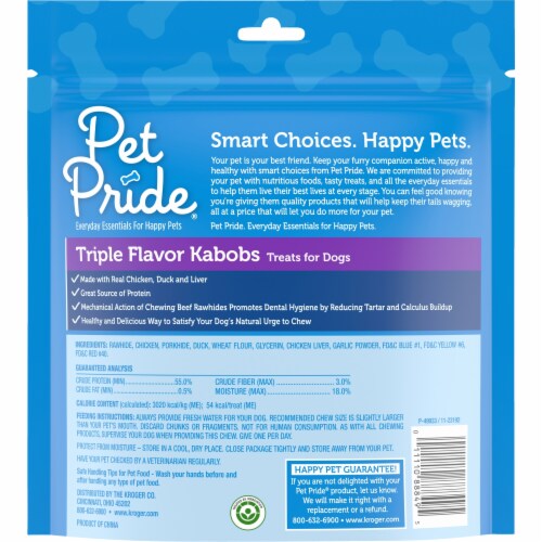 Pet Pride® Triple Flavor Kabobs Dog Treats Perspective: left