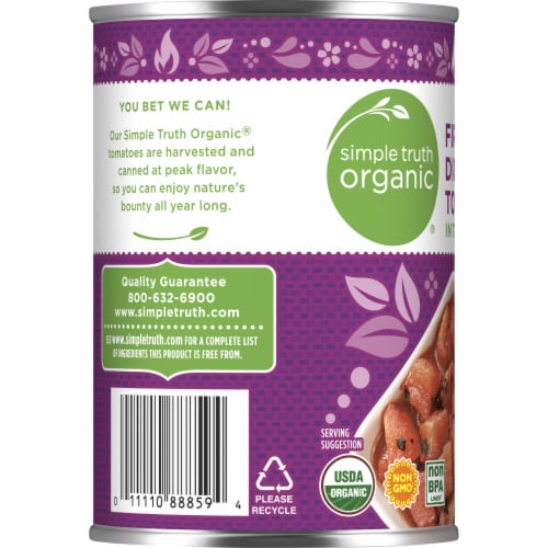 Simple Truth Organic® Fire Roasted Diced Tomatoes Perspective: left