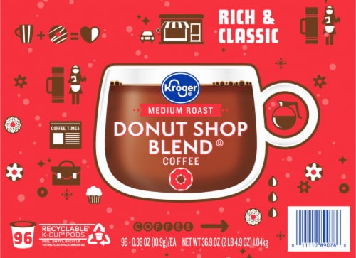 Kroger® Donut Shop Blend Medium Roast K-Cup Coffee Pods Perspective: left