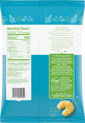 Simple Truth Organic® Sea Salt & Butter Baked Puffs Chips Perspective: left
