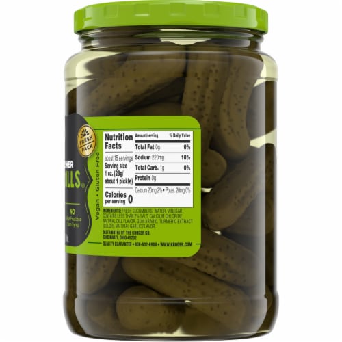 Kroger® Whole Kosher Baby Dill Pickles Perspective: left